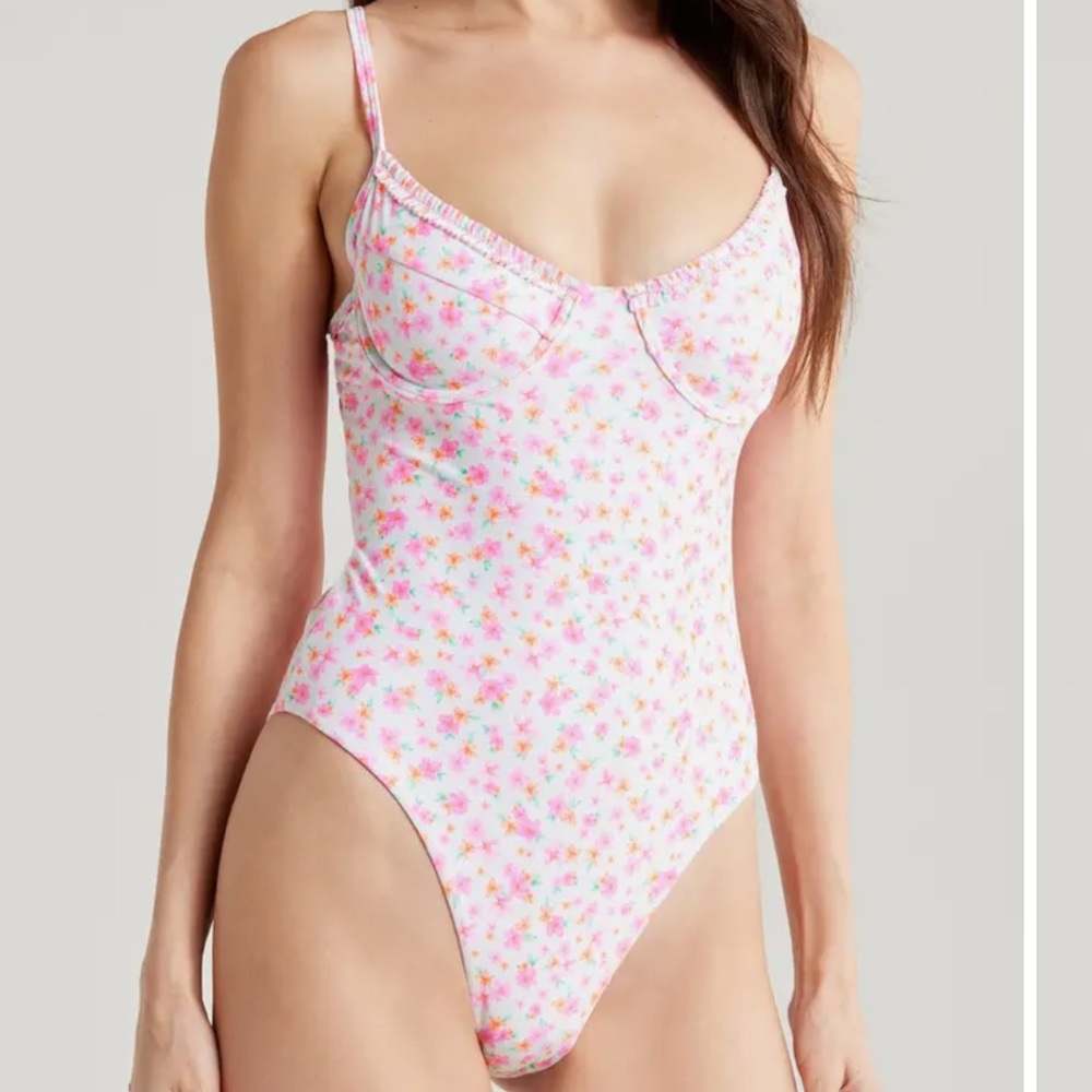 Kulani Kinis White Floral One-Piece Swimsuit